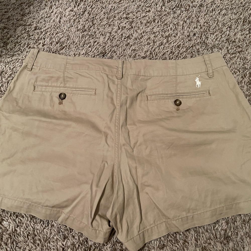 Khaki polo shorts